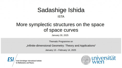 Preview of Sadashige Ishida - More symplectic structures on the space of space curves