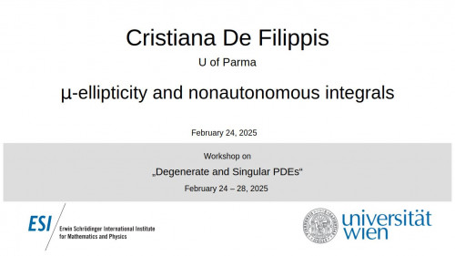 Preview of Cristiana De Filippis - µ-ellipticity and nonautonomous integrals