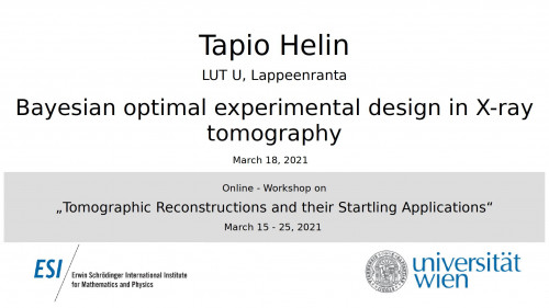 Preview of Bayesian optimal experimental design in X-ray tomography