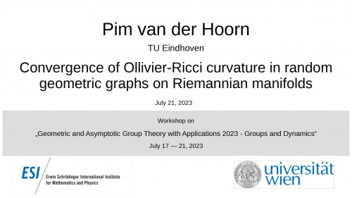 Preview of Pim van der Hoorn - Convergence of Ollivier-Ricci curvature in random geometric graphs on Riemannian manifolds