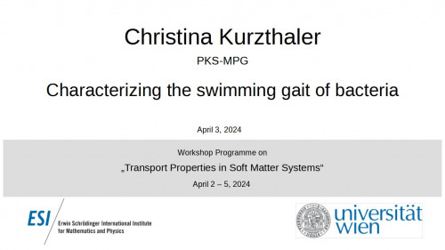 Preview of Christina Kurzthaler - Characterizing the swimming gait of bacteria