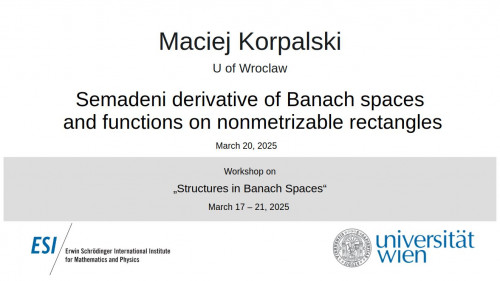 Preview of Maciej Korpalski - Semadeni derivative of Banach spaces and functions on nonmetrizable rectangles