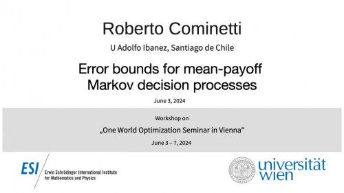 Preview of Roberto Cominetti - Error bounds for mean-payoff Markov decision processes