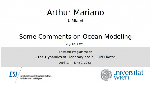 Preview of Arthur Mariano - Some Comments on Ocean Modeling