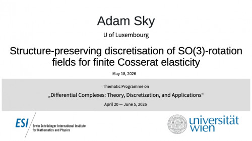 Preview of Adam Sky - Structure-preserving discretisation of SO(3)-rotation fields for finite Cosserat elasticity