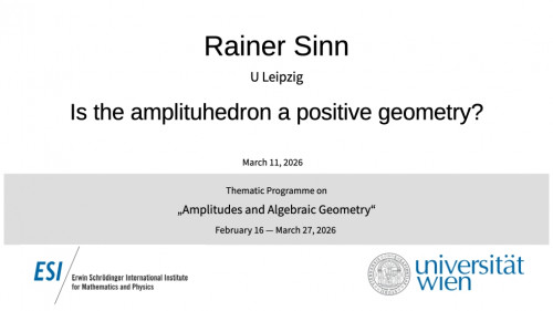 Preview of Rainer Sinn - Is the amplituhedron a positive geometry?