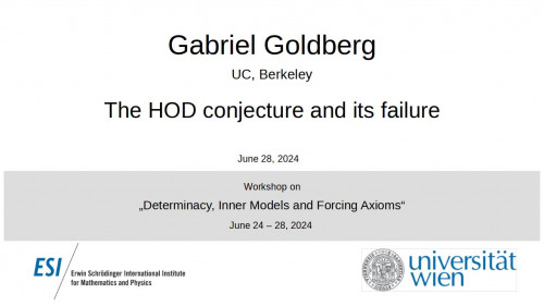 Preview of Gabriel Goldberg - The HOD conjecture and its failure