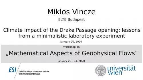 Preview of Miklos Vincze - Climate impact of the Drake Passage opening: lessons from a minimalistic laboratory experiment