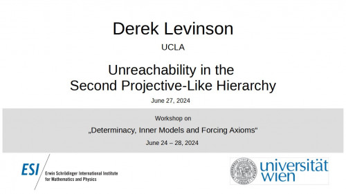 Preview of Derek Levinson - Unreachability in the Second Projective-Like Hierarchy