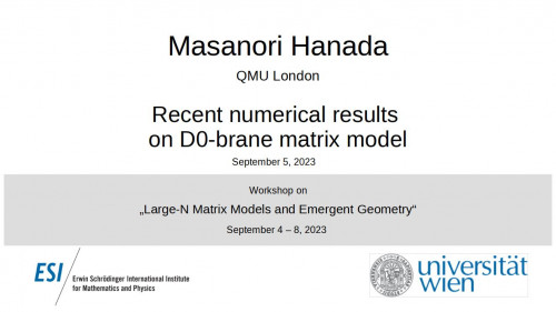 Preview of Masanori Hanada - Recent numerical results on D0-brane matrix model