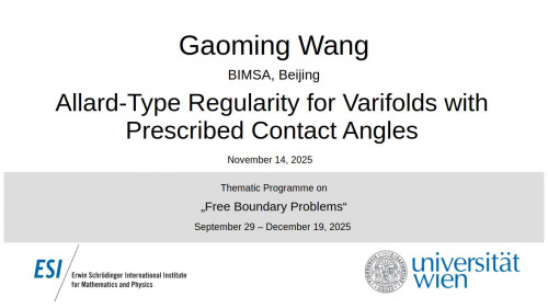 Preview of Gaoming Wang - Allard-Type Regularity for Varifolds with Prescribed Contact Angles
