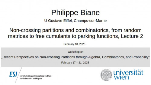 Preview of Philippe Biane - Non-crossing partitions and combinatorics, from random matrices to free cumulants to parking functions, Part 2