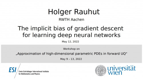 Preview of Holger Rauhut - The implicit bias of gradient descent for learning deep neural networks