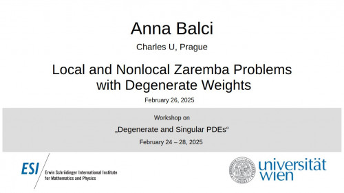 Preview of Anna Balci - Local and Nonlocal Zaremba Problems with Degenerate Weights