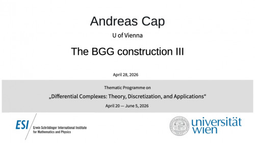 Preview of Andreas Cap - The BGG construction III