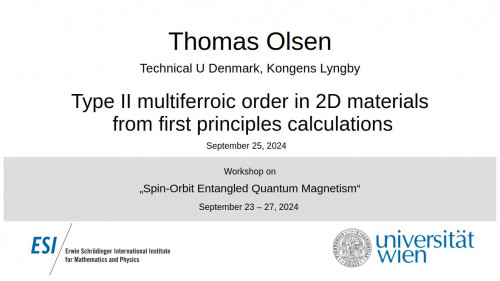 Preview of Thomas Olsen - Helical ground state and magnetoelectric properties of two-dimensional Nb3Cl8”