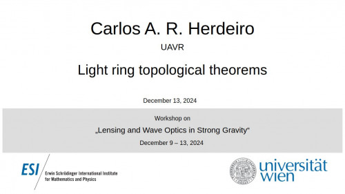Preview of Carlos A. R. Herdeiro - Light ring topological theorems