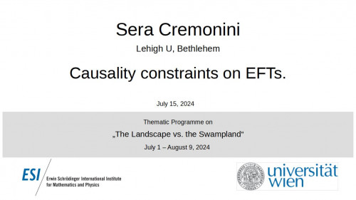 Preview of Sera Cremonini - Causality constraints on EFTs.