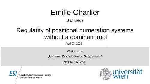 Preview of Emilie Charlier - Regularity of positional numeration systems without a dominant root