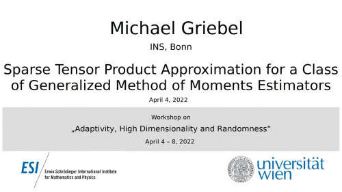 Preview of Michael Griebel - Sparse Tensor Product Approximation for a Class of Generalized Method of Moments Estimators