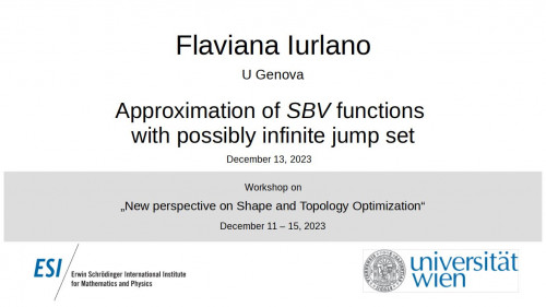 Preview of Flaviana Iurlano - Approximation of SBV functions with possibly infinite jump set