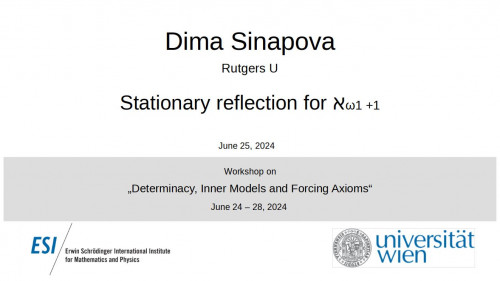 Preview of Dima Sinapova - Stationary reflection for אω1 +1