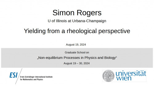 Preview of Simon Rogers - Yielding from a rheological perspective