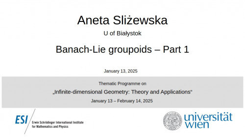 Preview of Aneta Sliżewska - Banach-Lie groupoids, Part 1