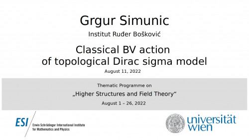 Preview of Grgur Simunic - Classical BV action of topological Dirac sigma model