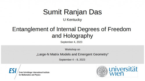 Preview of Sumit Ranjan Das - Entanglement of Internal Degrees of Freedom and Holography