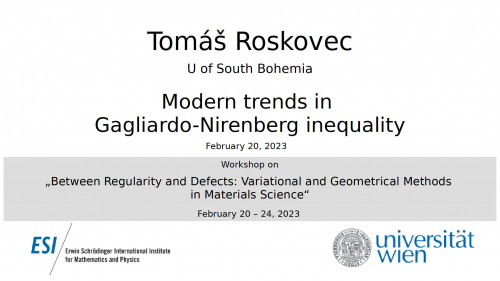 Preview of Tomáš Roskovec - Modern trends in Gagliardo-Nirenberg inequality