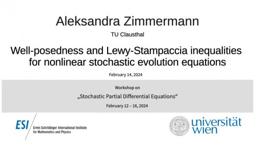 Preview of Aleksandra Zimmermann - Well-posedness and Lewy-Stampaccia inequalities for nonlinear stochastic evolution equations