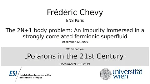 Preview of Frédéric Chevy - The 2N+1 body problem: An impurity immersed in a strongly correlated fermionic superfluid