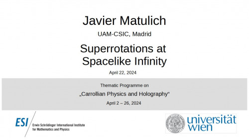 Preview of Javier Matulich - Superrotations at Spacelike Infinity