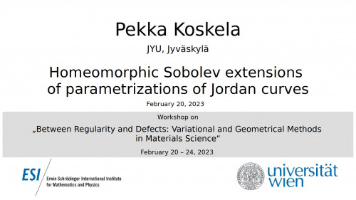 Preview of Pekka Koskela - Homeomorphic Sobolev extensions of parametrizations of Jordan curves