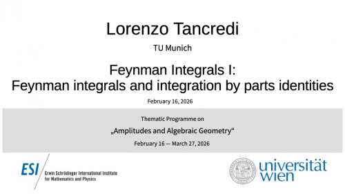 Preview of Lorenzo Tancredi - Feynman Integrals I: Feynman integrals and integration by parts identities