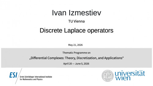 Preview of Ivan Izmestiev - Discrete Laplace operators