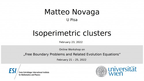 Preview of Matteo Novaga - Isoperimetric clusters