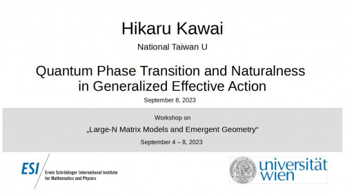 Preview of Hikaru Kawai - Quantum Phase Transition and Naturalness in Generalized Effective Action