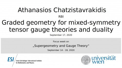 Preview of Athanasios Chatzistavrakidis - Graded geometry for mixed-symmetry tensor gauge theories and duality