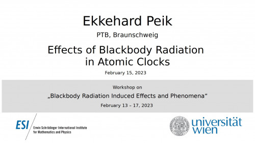 Preview of Ekkehard Peik - Effects of Blackbody Radiation in Atomic Clocks