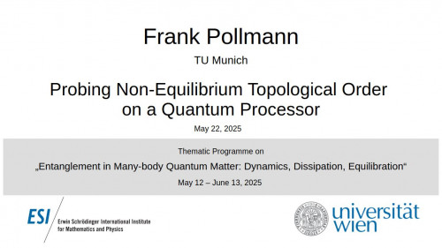 Preview of Frank Pollmann - Probing Non-Equilibrium Topological Order on a Quantum Processor
