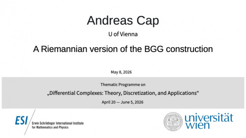 Preview of Andreas Cap - A Riemannian version of the BGG construction