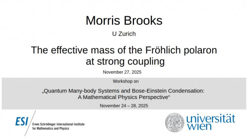 Preview of Morris Brooks - The effective mass of the Fröhlich polaron at strong coupling