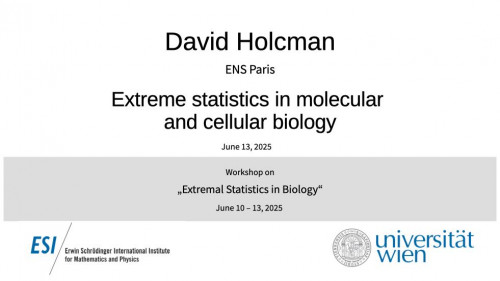 Preview of David Holcman - Extreme statistics in molecular and cellular biology