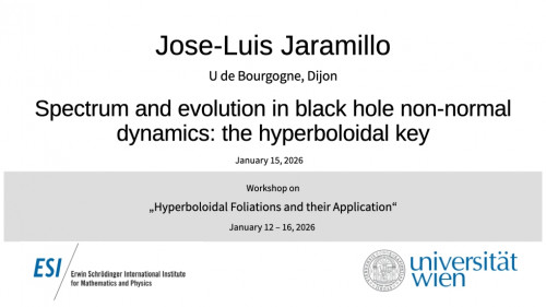 Preview of Jose-Luis Jaramillo - Spectrum and evolution in black hole non-normal dynamics: the hyperboloidal key