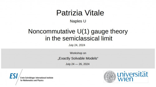 Preview of Patrizia Vitale - Noncommutative U(1) gauge theory in the semiclassical limit