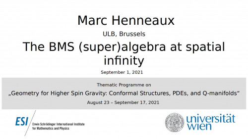Preview of Marc Henneaux - The BMS (super)algebra at spatial infinity