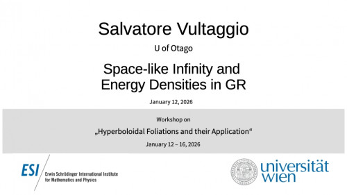 Preview of Salvatore Vultaggio - Space-like Infinity and Energy Densities in GR