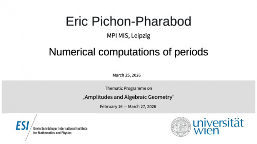 Preview of Eric Pichon-Pharabod - Numerical computations of periods